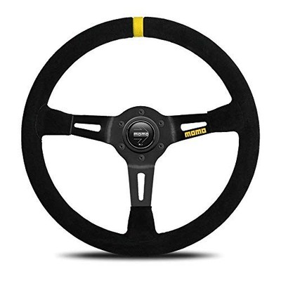 Momo Steering Wheel MOD.08 35mm Black/Suede M-60Japan Shipping