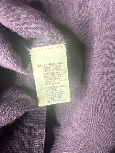 Maglione pullover Brunello Cucinelli cashmere viola scollo a V uomo taglia 48 Italia - Foto 8 di 9