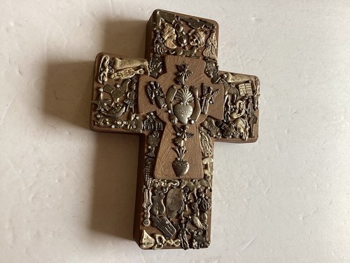 Wooden Milagro Cross 8 X 6 1/2” X  2 1/2” Hand Made USA - Picture 5 of 8