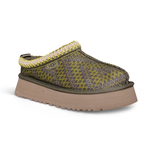 UGG TAZZ MAXI TASMAN BURNT OLIVE MULE PLATFORM WOMEN'S SLIPPERS SIZE US 7 NEW - Picture 2 of 5