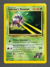 Sabrina's Venonat 96/132 Gym Heroes Series Common Basic Pokemon Card 2000 NM
