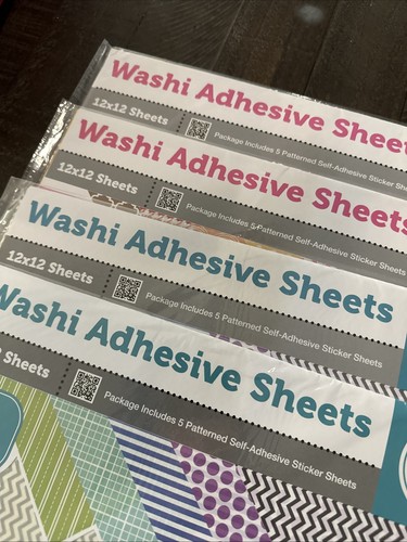 We R Memory Keepers Washi Klebefolien - 12x12 - 4 Packungen - 20 Blatt insgesamt - Bild 4 von 5