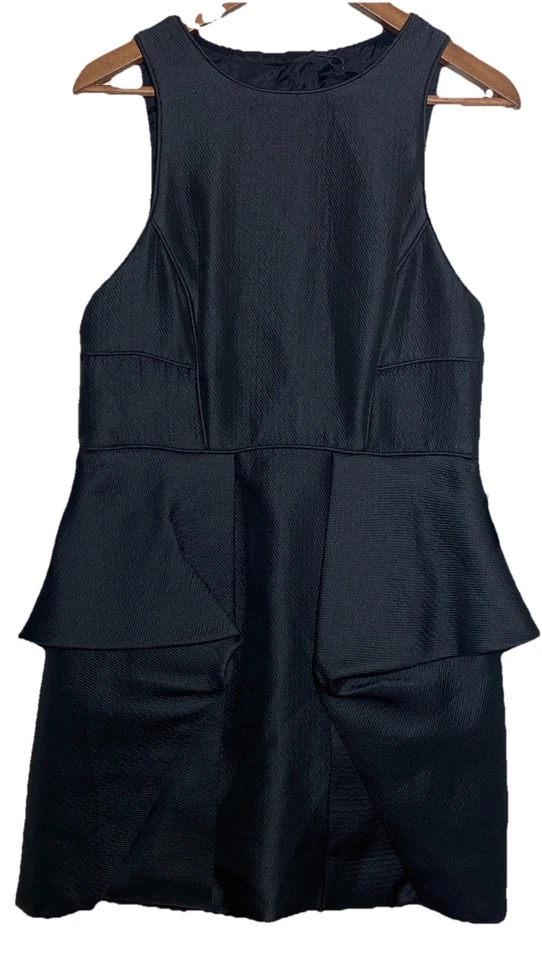 NUEVO Vestido Tibi Simona Origami Sin Mangas 12 NEGRO ÚLTIMO Foto 2 de 4