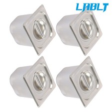 LABLT 4 Pieces Silver Stainless Steel Steam Hotel Pans With Lids 1/6 6" Deep