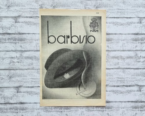 1930er Barbisio Hut Rex Radio CGE Mode Reklame Italia Zeitschrift Werbung Retro - Picture 1 of 2