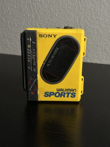 Sony WM-F75 Yellow Sports WALKMAN FM AM Stereo Cassette Player - Picture 1 of 9