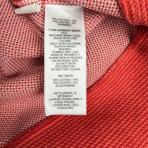 Vineyard Vines Performance Pullover Mens L Red 1/4 Zip Long Sleeve Whale Logo - Picture 7 of 9