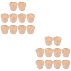 20 PCs gewebte Blumenkörbe gewebter Lagerkorb Organizer für Handwerkskorbier