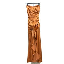 Elegant Satin Bronze Gown