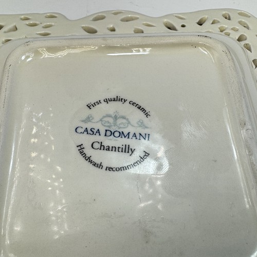 Quadratische Schale Casa Domani Chantilly Spitze Servieren 10 cm WEISS Snacks Keramik - Bild 10 von 10