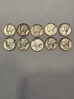 LOT OF (10), Mercury, Head, Silver Dimes.  All are 1941