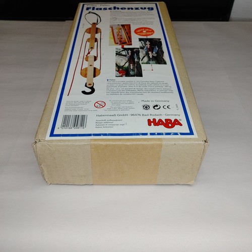 HABA Terra Kids Holzblock und Tackle Seil Flaschenzug System Echtholz Germany LESEN - Bild 2 von 14