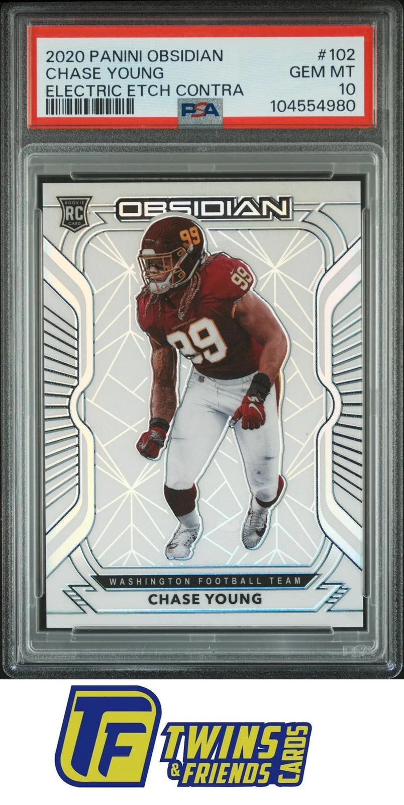 Chase Young Panini Obsidian #102 Electric Etch Contra