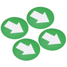 Enter Sign with Arrow 6 Inch, 4 Pack Round Green Entry Symbol with White Arrow