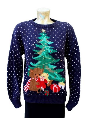 Deans Of Scotland Size S Women's Christmas VTG Crew Neck Sweater Pullover