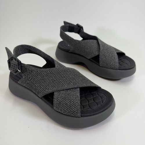 Vivaia Kara AdaptAll Sport Rich Grey Silver Knit Comfort Lightweight Sandals 6 - Picture 1 of 4