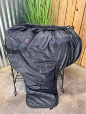 Schneiders Black Padded Zip Up Large  Western Saddle Bag Case Carrier w Strap