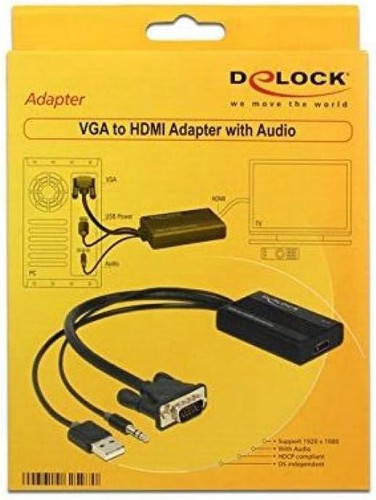 DeLOCK VGA + Audio to HDMI Adaptor with Cable - 第 4/4 張圖片