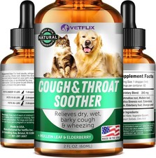 Pet Cough Relief   For Dogs  Cats   2oz Herbal Formula - All Breeds