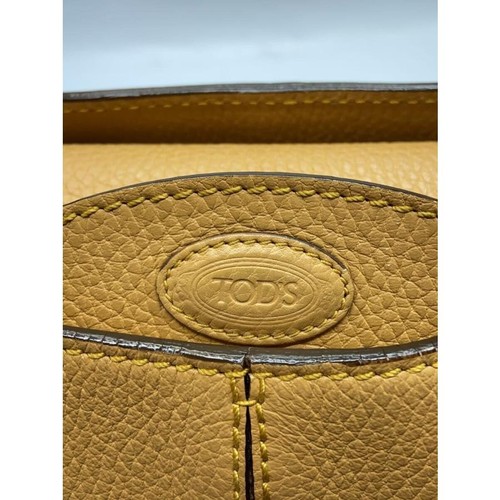 TOD'S Handbag Tote Bag Shoulder bag Camel Leather "Logo charm" 047166d - Picture 23 of 24
