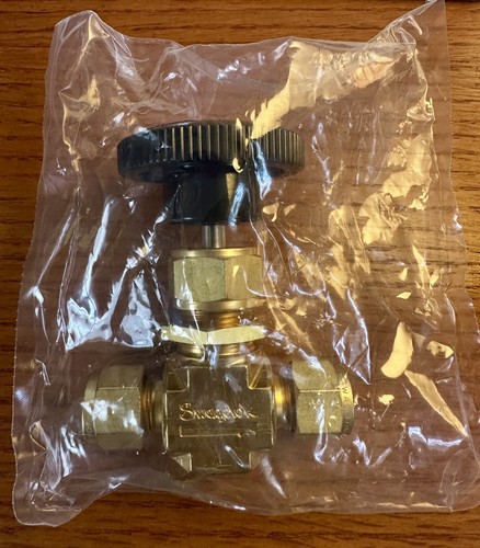 NEU Swagelok B-1RS6 Messing integriertes Motorhaubennadelventil; 3/8" Rohr, regulierend - Bild 2 von 2