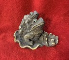 Vintage Frogs Sitting Together Heavy 3 "H Resin Garden 1999
