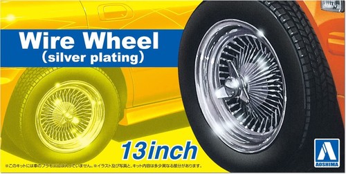 AoShima Culture 1/24 Tuned Parts No.109 Wire Wheel Silver 13 Model Parts - 第 1/5 張圖片