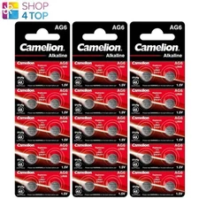 30 Camelion LR921 Alcaline batteries LR69 371 N° Mercure 1.5V 10BL Exp 2028 New