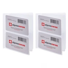 Alpine Swiss Set of 2 Hipster Wallet Plastic Inserts 6 Page Picture Card Holders
