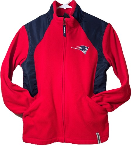 VTG New England Patriots Reebok Sweatshirt Womens S Full Zip Fleece Jacket - Picture 2 of 12