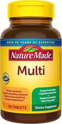 Nature Made Multivitamin Tablets with Iron, Multivitamin for Women, 130 Tablets