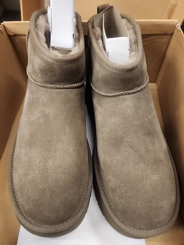UGG Women's Classic Ultra Mini New Heights Ankle Boot Hickory Size 11 NEW $180 - Picture 3 of 6