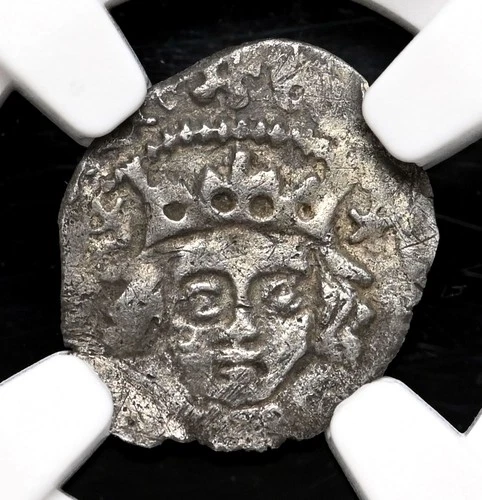 IRELAND. Edward IV, 1471-1483. Silver Penny. Dublin, Burns Type 22, NGC XF