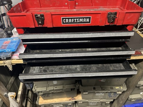 Craftsman 3 Schubladen tragbare Werkzeugkiste/Box Kunststoff & leicht - Bild 9 von 18