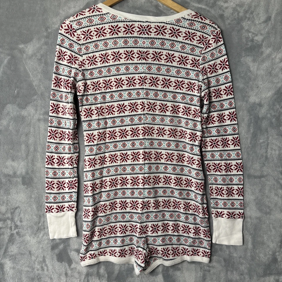 Cosmic Love Mameluco Térmico Para Mujer Talla Grande Manga Larga Mono Corto Navidad Foto 3 de 4