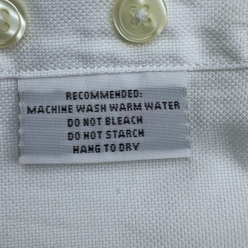 Hickey Freeman Men's LS Button Down White Cotton Dress Shirt Size 15 1/2-34 - Picture 4 of 6