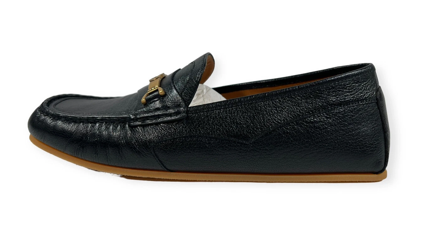 Chaussures de conducteur Gucci en cuir noir taille US 12, fabriquées en Italie