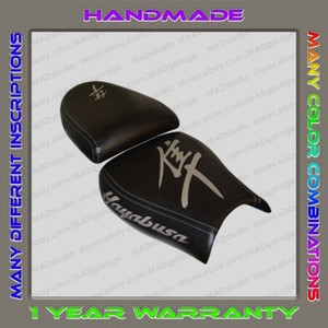 Custom-Black-Silver-Seat-Cover-Suzuki-GSX1300R-Hayabusa-99-07-First-Generation