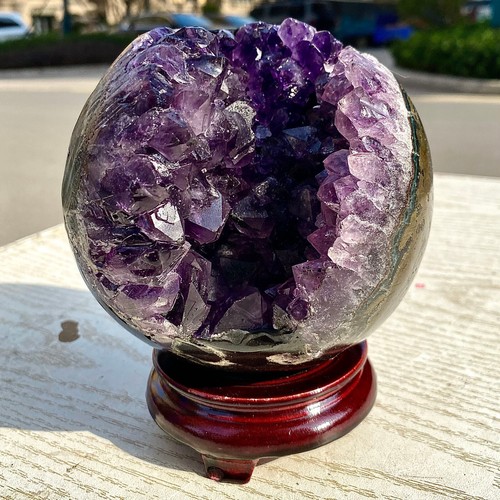 5.32LB Uruguay Natural Amethyst Cave Crystal Mineral Open Smile Treatment - 第 8/13 張圖片