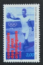 Timbre de France neuf** n°3016 "Jeux olympiques - Lancer de disque" de 1996