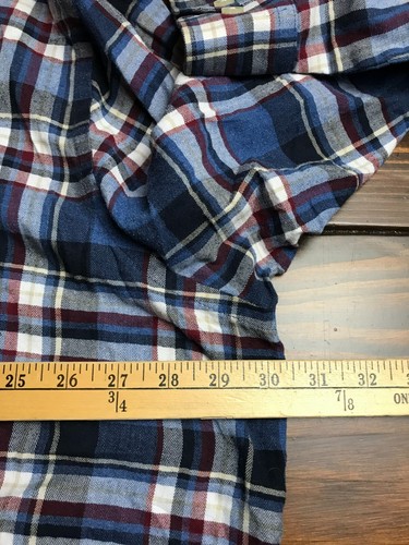 Van Heusen Shirt, Men's Size 3XL, Blue Red White, Plaid, Button Up, Long Sleeve - Picture 3 of 8