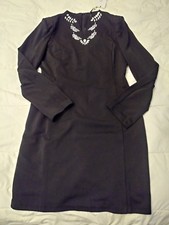 DZYL Little Black Dress CHEST 16,5"  Women Ringstone long sleeves lenght 33,5” 