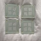 Set Of 4 glass Coasters Square Design