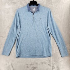 Johnnie-o Performance Long Sleeve 1/4 Zip Pullover Shirt Mens Large Blue