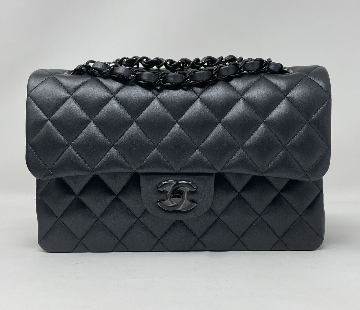 CHANEL “SO BLACK” Small Classic Double Flap Black Pearly CHANEL “SO BLACK” Small Classic Double Flap Black Pearly