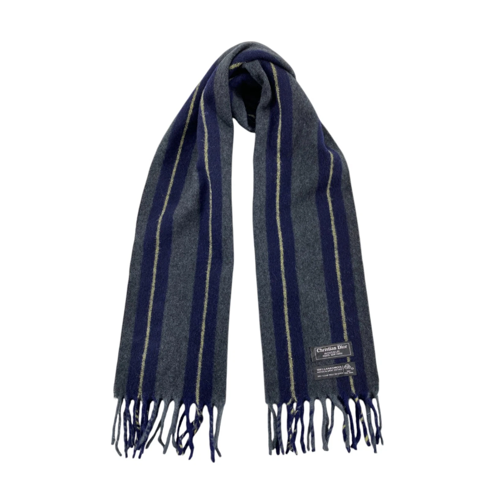 Authentique Christian Dior écharpe silencieux hiver col écharpe laine écharpes