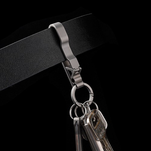 EDC Titanium Alloy Quick Buckle Detach Belt Waist Hanging Keychain Key Ring Tool - Picture 9 of 9