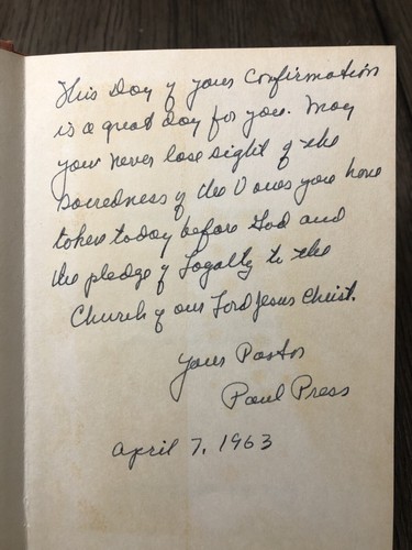 1961 Hardcover Booklet   Prayers for Boys by Herbert Alleman inscribed - Picture 5 of 6