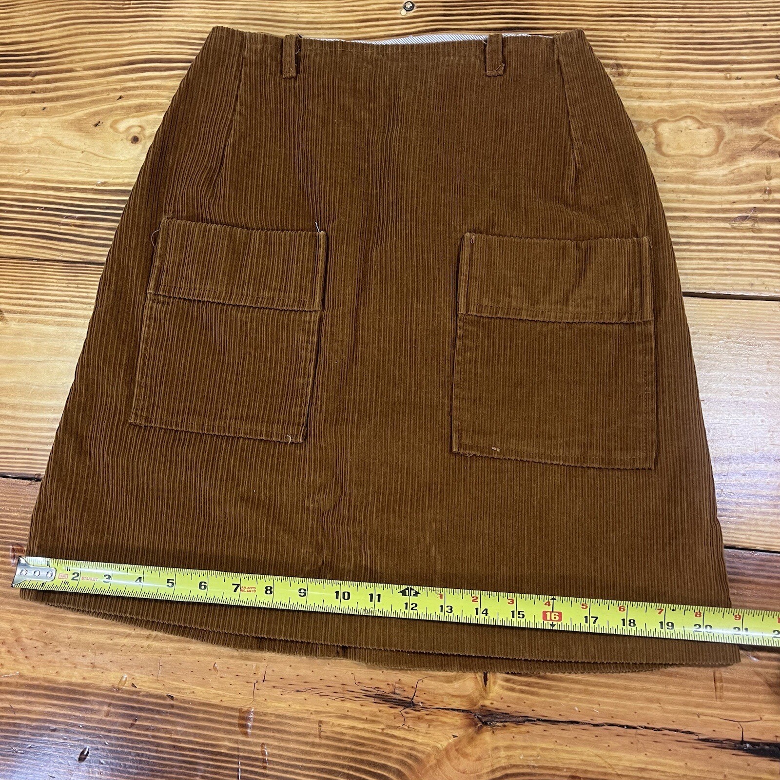 Vintage Corduroy Skirts Pockets A-Line Handmade 2… - image 12