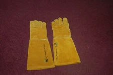 Animal Handling Gloves Leather Sleeve Bite Proof Dog Cat Bird Reptile Protection